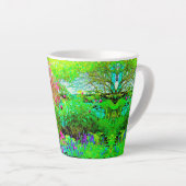 Grüne Frühlingsgärtnerei mit Peongs Milchtasse (Rechte Ecke)