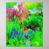 Grüne Frühlingsgärtnerei mit Peongs Poster (Vorne)