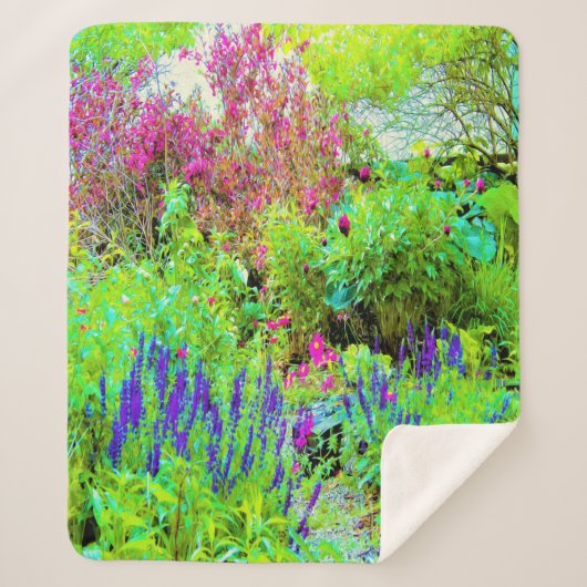 Grüne Frühlingsgärtnerei mit Peongs Sherpadecke (Vorderseite)