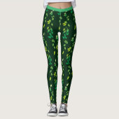 Grüne Frühlingsinsel Botanischer Wald Grüner Niedl Leggings (Vorderseite)