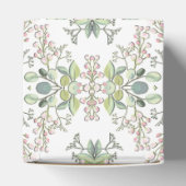 Grüne Frühlingsrosa Blume Gefälligkeitsbox Geschenkschachtel (Oben)