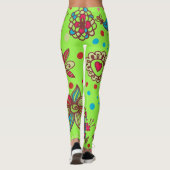Grüne Frühlingszeit Leggings (Rückseite)