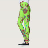 Grüne Frühlingszeit Leggings (Links)