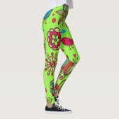 Grüne Frühlingszeit Leggings (Rechts)