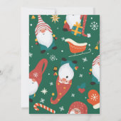 Grüne Fun Weihnachtsdusche Einladung (Rückseite)