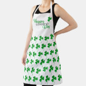 Grüne Funkelnd Kleeblätter Happy St Patrick's Day Schürze (InSitu)