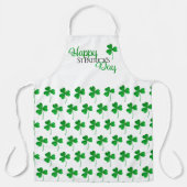 Grüne Funkelnd Kleeblätter Happy St Patrick's Day Schürze (Vorderseite)