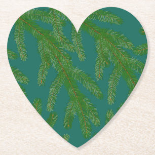 Grüne Furniere mit Festivitäten Untersetzer