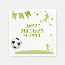 Grüne Fußball Geburtstagsparty Napkin Tischdekore Serviette