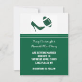 Grüne Fußball-Hochzeit rettet die Ankündigung (Vorderseite)