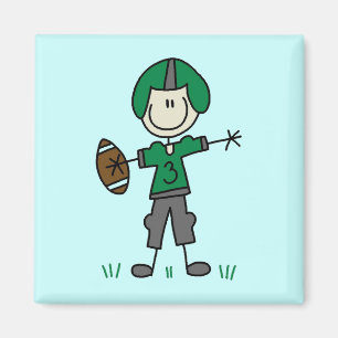 Grüne Fußball-Spieler-T - Shirts und Geschenke Magnet