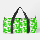Grüne Fußballmuster-Schraubengrafik Duffle Bag (Rückseite)