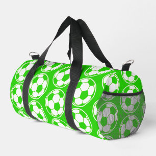 Grüne Fußballmuster-Schraubengrafik Duffle Bag
