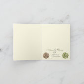 Grüne Gables-Dahlie Hochzeit Danke Notizkarte (Innenseite)