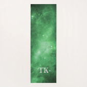 Grüne Galaxie, Alignment Lines Yoga Mat Yogamatte (Rückseite)