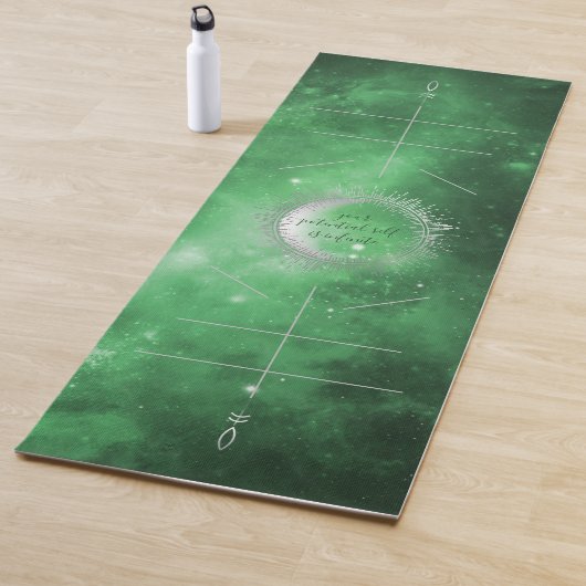 Grüne Galaxie, Alignment Lines Yoga Mat Yogamatte (Beispiel)