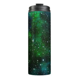 Grüne Galaxie Starry Night Thermal Tumbler Thermosbecher