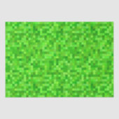 Grüne Gamer-Pixel | Geburtstagspartei Seidenpapier (Vorderseite)