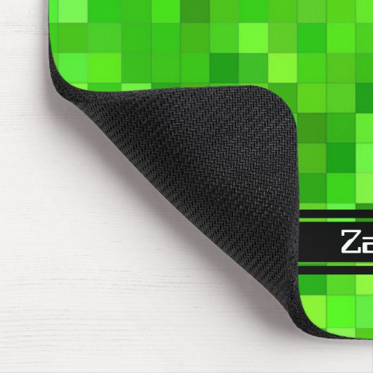 Grüne Gamer-Pixel | PERSONALISIERT Mousepad (Ecke)