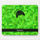 Grüne Gamer-Pixel | PERSONALISIERT Mousepad (Vorne)
