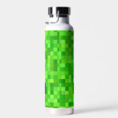 Grüne Gamer-Pixel Personalisiert Trinkflasche (Rechts)