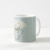 Grüne Gänseblümchen Kaffeetasse (VorderseiteRechts)