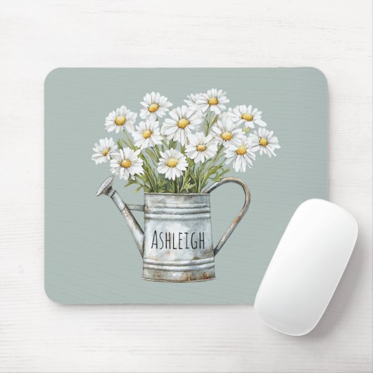 Grüne Gänseblümchen Mousepad (Mit Mouse)