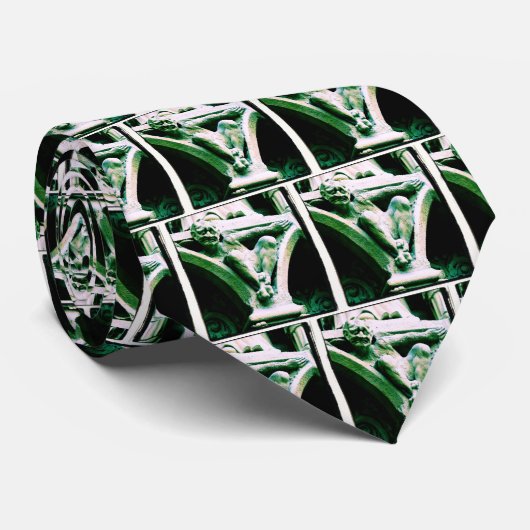 grüne Gargoyle-Krawatte Krawatte (Gerollt)
