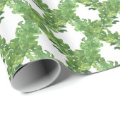 Grüne Garlandgitter Geschenkpapier (Rolleneckpunkt)