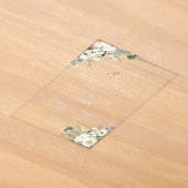 Grüne Garten-Acryl-Hochzeit Acryleinladungen (Ablage )