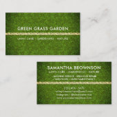Grüne Gartenanlage Rasenfläche Fußball Landschaft Visitenkarte (Vorne/Hinten)