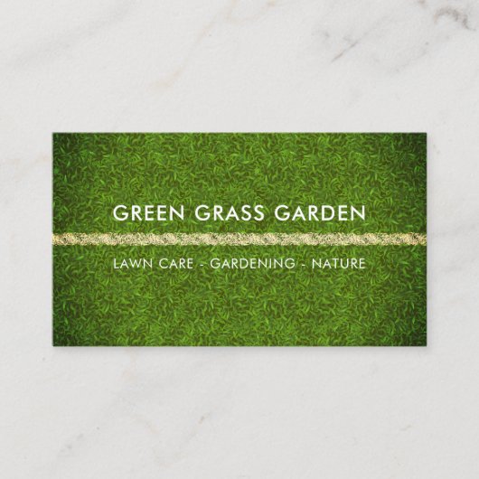 Grüne Gartenanlage Rasenfläche Fußball Landschaft Visitenkarte (Vorderseite)