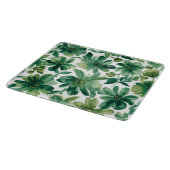 Grüne Gartengewächs Botanische Aquarellmalerei Schneidebrett (Ecke)