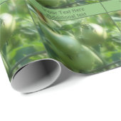 Grüne GartenTomaten auf Weinreben Personalisiert Geschenkpapier (Rolleneckpunkt)