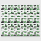 Grüne Gartenwerkzeuge Geschenkpapier (Flach)