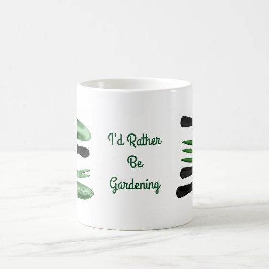 Grüne Gartenwerkzeuge Kaffeetasse (Mittel)