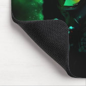 grüne Gasmaske Mousepad (Ecke)