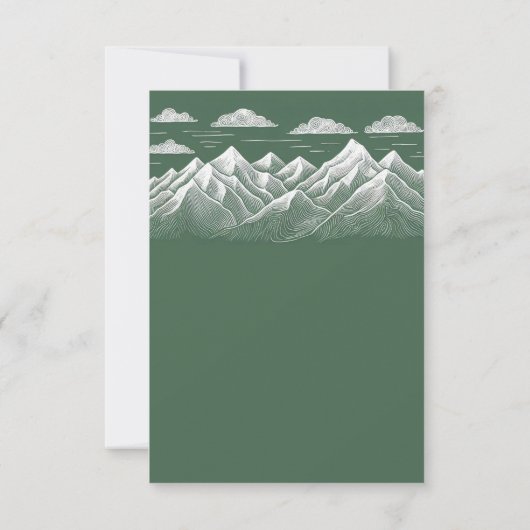 Grüne Gebirgsfrüchte RSVP Karte (Rückseite)