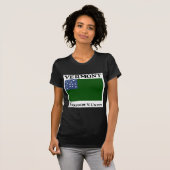 Grüne Gebirgsjungen-Flagge der Vermont-Republik T-Shirt (Vorne ganz)