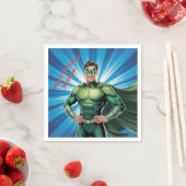 Grüne Geburtstagsfeier für Superhelden-Jungs Serviette (Beispiel)