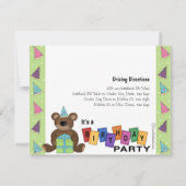 Grüne Geburtstagsfeier Party Einladung (Rückseite)