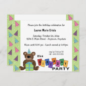 Grüne Geburtstagsfeier Party Einladung (Vorne/Hinten)