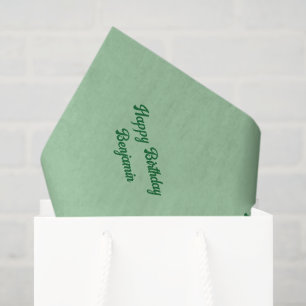 Grüne Geburtstagsgrüße Seidenpapier