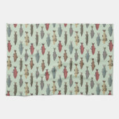 Grüne Geburtstagspartei von Fischen Geschirrtuch (Horizontal)