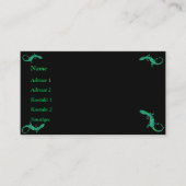 Grüne Gecko-Visitenkarten Visitenkarte (Vorderseite)