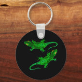 Grüne Geckos Schlüsselanhänger (Vorderseite)