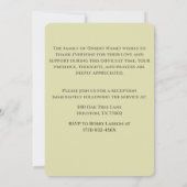 Grüne Gedächtnisbäume Gedenkfeier Einladung (Rückseite)