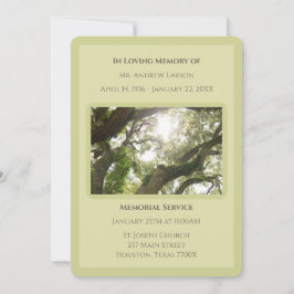 Grüne Gedächtnisbäume Gedenkfeier Einladung