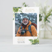 Grüne Gedenkstätte Beerdigung Gebet Foto-Karte (Stehend Vorderseite)