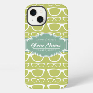 Grüne Geek-Brille Personalisiert iPhone Hülle